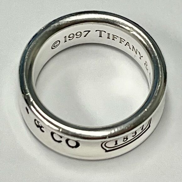 Unisex Tiffany & Co 1837 Concave Ring - sz 5.75-6.0 - 925 Silver - Picture 7 of 8